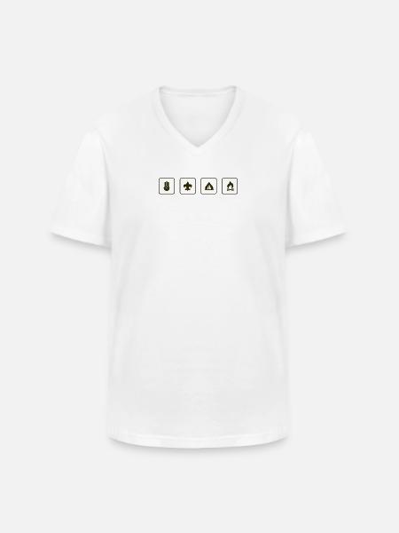 scout - T-shirt col V Homme - blanc