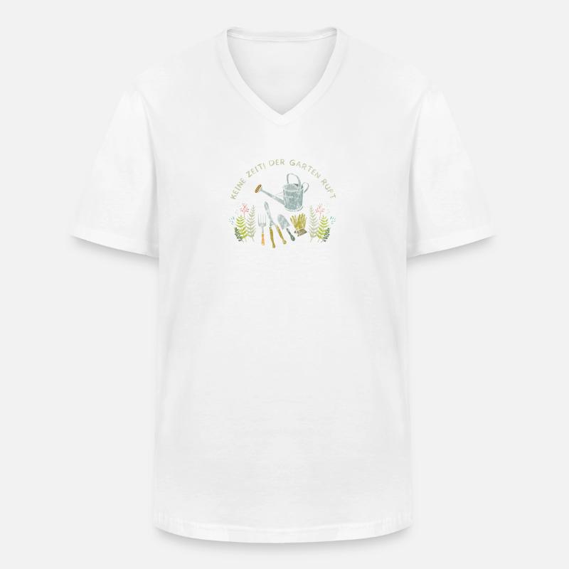 Gärtner Spruch - Männer-T-Shirt mit V-Ausschnitt - Weiß