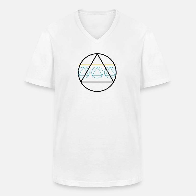 AA Alcoholics Anonymous Anonyme Alkoholiker - Männer-T-Shirt mit V-Ausschnitt - Weiß