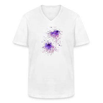 blume,floral, graffiti,malerei,aquarell,abstrakt - Männer-T-Shirt mit V-Ausschnitt - Weiß - Vorne - AI Model Male 185 light (185cm)