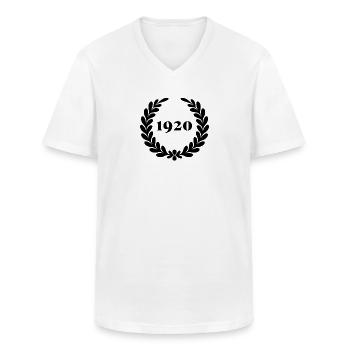 Lustiger Geburtstag seit 1920 - Männer-T-Shirt mit V-Ausschnitt - Weiß - Vorne - AI Model Male 185 light (185cm)