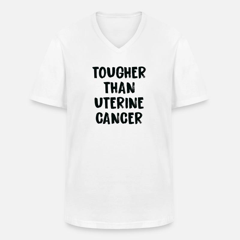 Härter Als Gebärmutterkrebs - Männer-T-Shirt mit V-Ausschnitt - Weiß