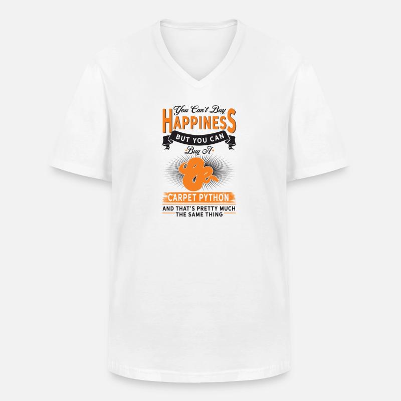 Sie Können Teppichpython Kaufen - Männer-T-Shirt mit V-Ausschnitt - Weiß