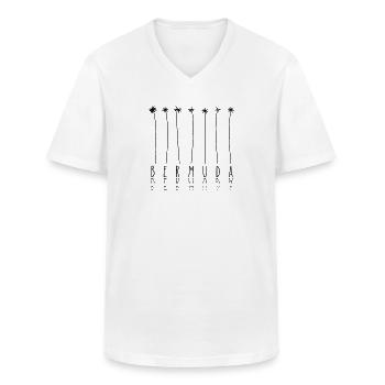 Palmenurlaub - Insel Bermuda - Männer-T-Shirt mit V-Ausschnitt - Weiß - Vorne - AI Model Male 185 light (185cm)