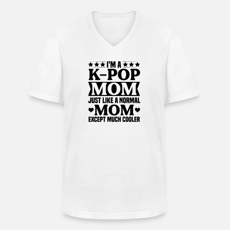 K-Pop Kpop Mama Geschenkidee - Männer-T-Shirt mit V-Ausschnitt - Weiß