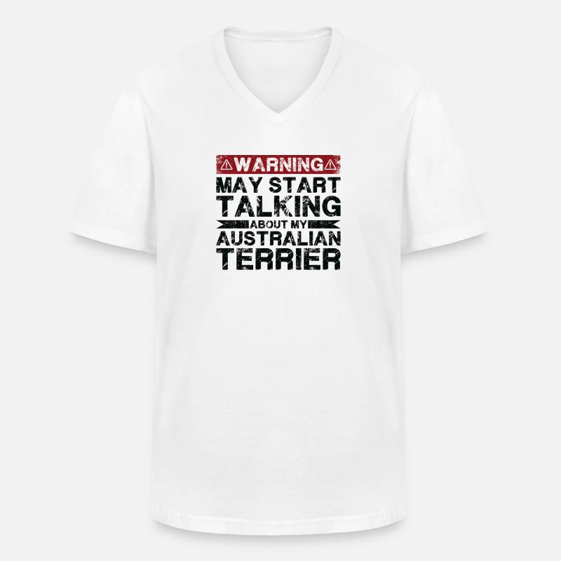Apropos Australian Terrier - Männer-T-Shirt mit V-Ausschnitt - Weiß
