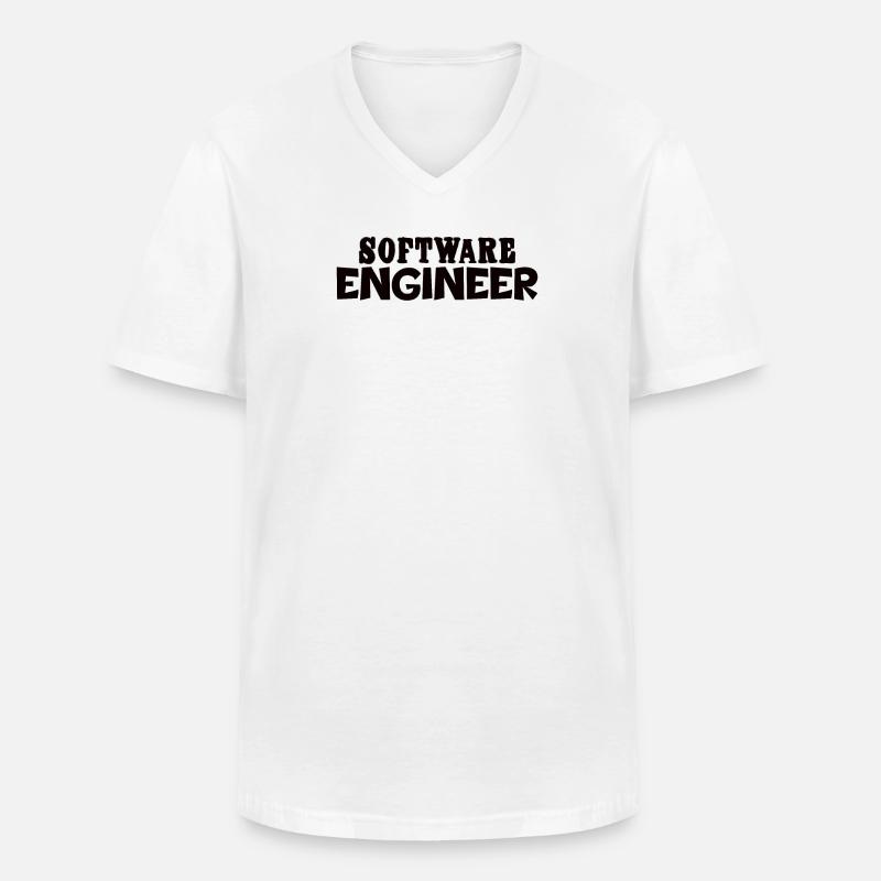 Softwareentwickler Programmierer Geschenk - Männer-T-Shirt mit V-Ausschnitt - Weiß