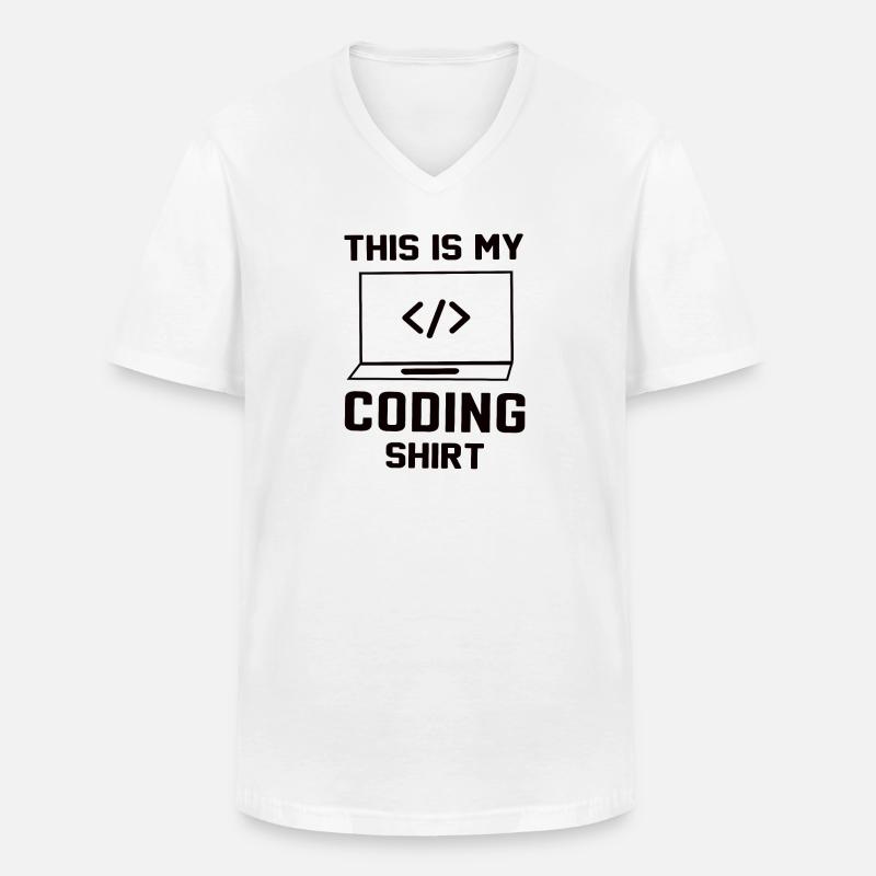 Software Developer Programmer Gift - Men's V-Neck T-Shirt - white