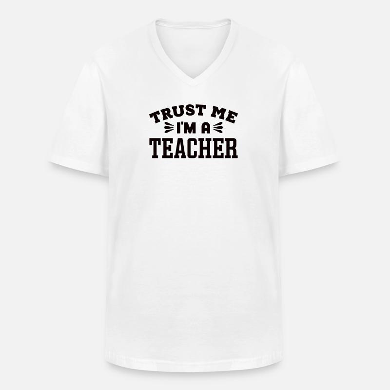 Lehrer Beruf - Männer-T-Shirt mit V-Ausschnitt - Weiß