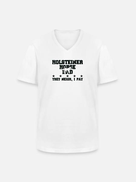 Pferdes Vater - Holsteiner Pferd - Men's V-Neck T-Shirt - white