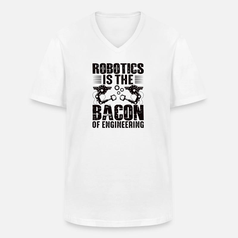Roboter Programmierer Automatisierungstechniker - Männer-T-Shirt mit V-Ausschnitt - Weiß