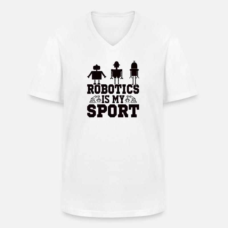 Roboter Programmierer Automatisierungstechniker - Männer-T-Shirt mit V-Ausschnitt - Weiß