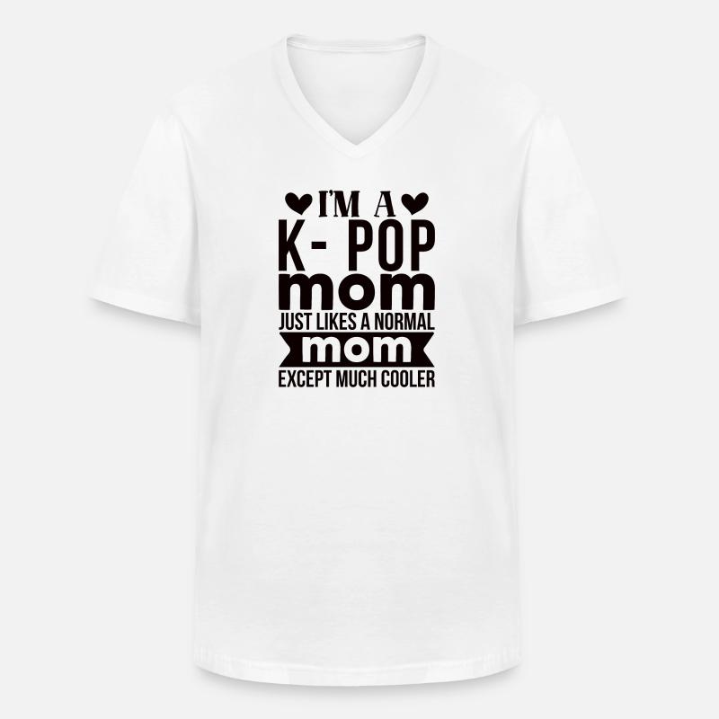 K-Pop Kpop Mama Geschenkidee - Männer-T-Shirt mit V-Ausschnitt - Weiß