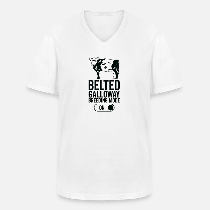 Kuhzuchtmodus Auf - Gürnelgalloway - Männer-T-Shirt mit V-Ausschnitt - Weiß