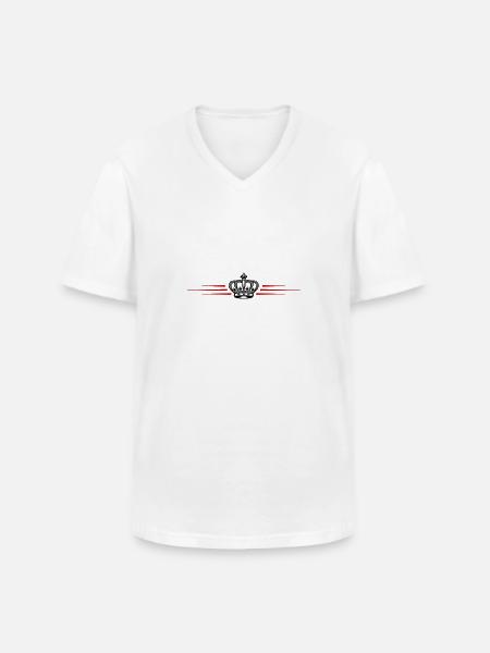 Krone Linie Element - Männer-T-Shirt mit V-Ausschnitt - Weiß