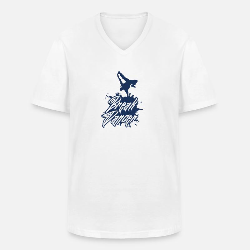 Break Breakdancer Breakdancing Breakdance Dance - Männer-T-Shirt mit V-Ausschnitt - Weiß