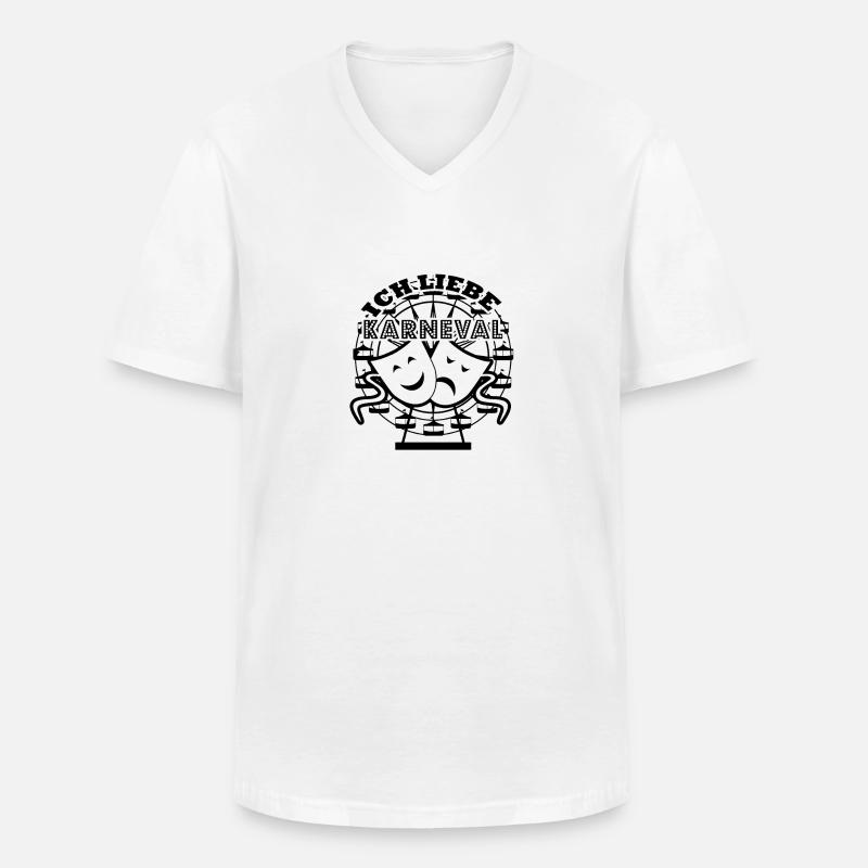 Karneval Karneval Karneval Karneval - Männer-T-Shirt mit V-Ausschnitt - Weiß