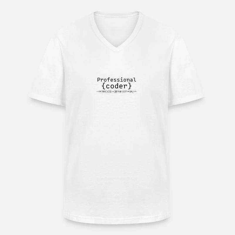 Programmer Programmer Programmer - Men's V-Neck T-Shirt - white
