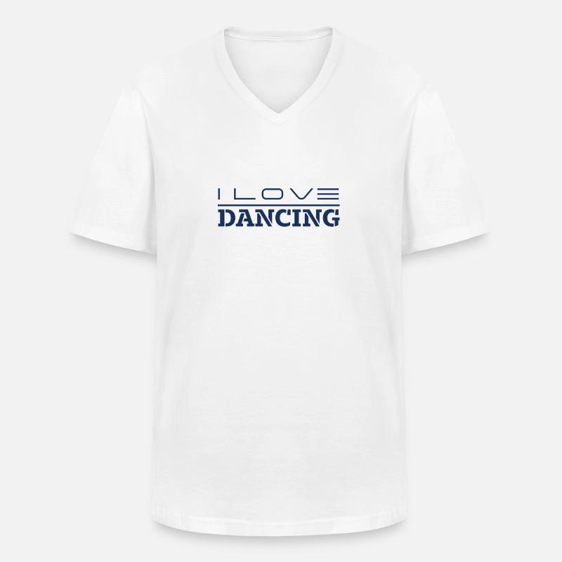 Tänzer Tänzer Tänzer Tänzer - Männer-T-Shirt mit V-Ausschnitt - Weiß