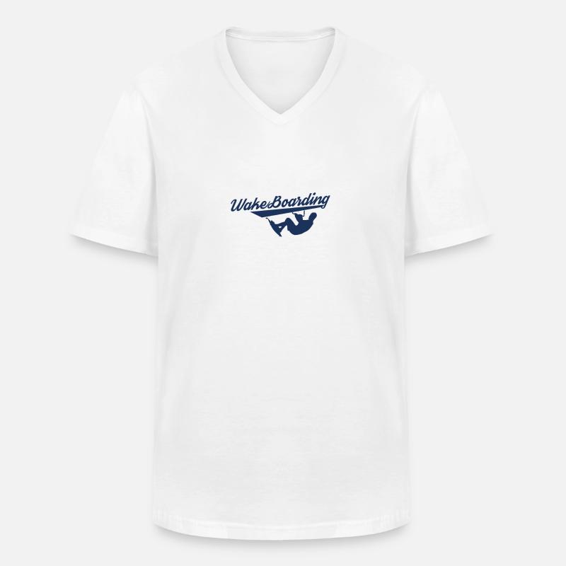 Wakeboard Wakeboard Wakeboard Wakeboard - Männer-T-Shirt mit V-Ausschnitt - Weiß