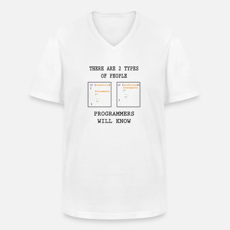 Programmierung Witzig - Männer-T-Shirt mit V-Ausschnitt - Weiß