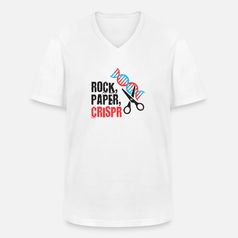 CRISPR - Männer-T-Shirt mit V-Ausschnitt - Weiß