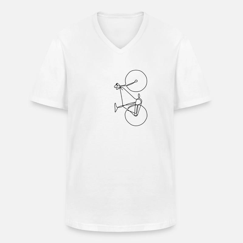 Fahrrad Radfahrer Geschenk - Männer-T-Shirt mit V-Ausschnitt - Weiß