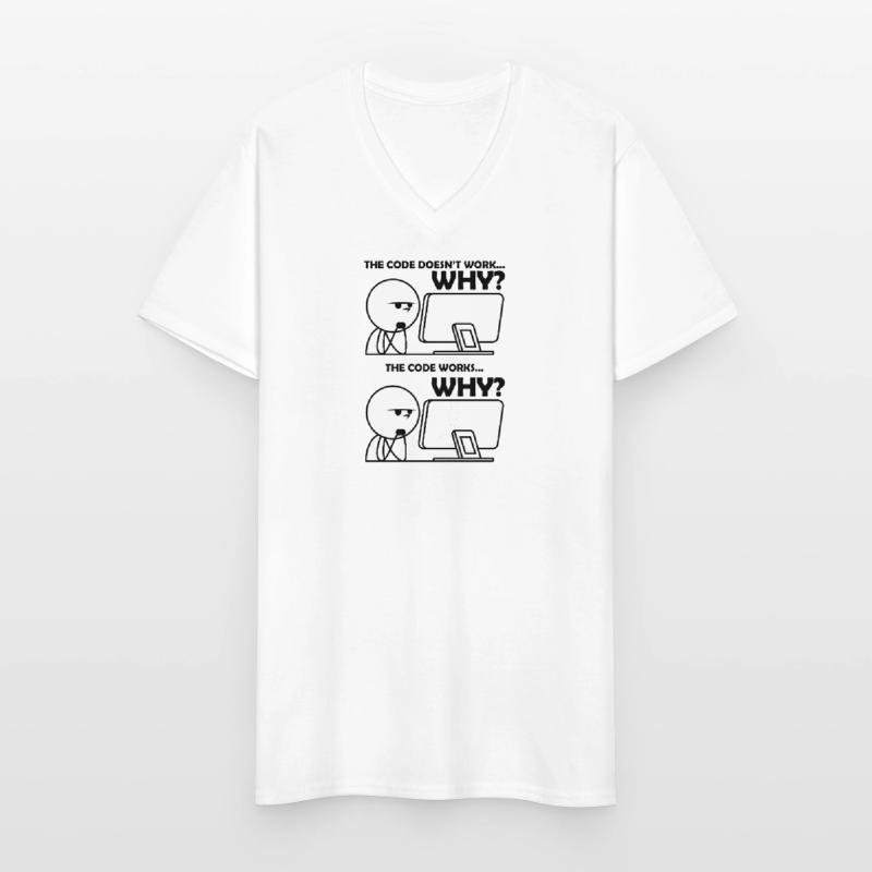 Programmierung Code Witzig Männer-T-Shirt mit V-Ausschnitt