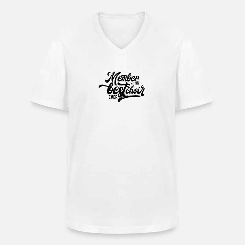 Sängerin Chor Sänger - Männer-T-Shirt mit V-Ausschnitt - Weiß