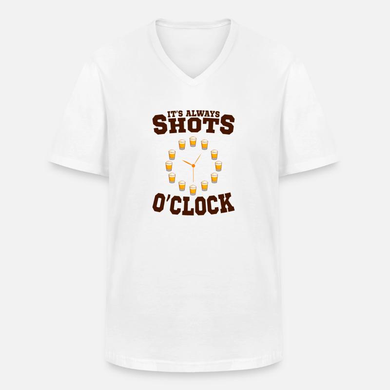 Lustiger Trinkspruch Geschenkidee - Männer-T-Shirt mit V-Ausschnitt - Weiß
