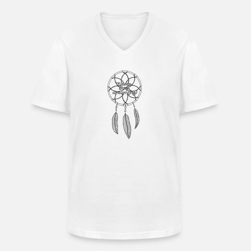 Boho Dreamcatcher Dream Catcher - Männer-T-Shirt mit V-Ausschnitt - Weiß