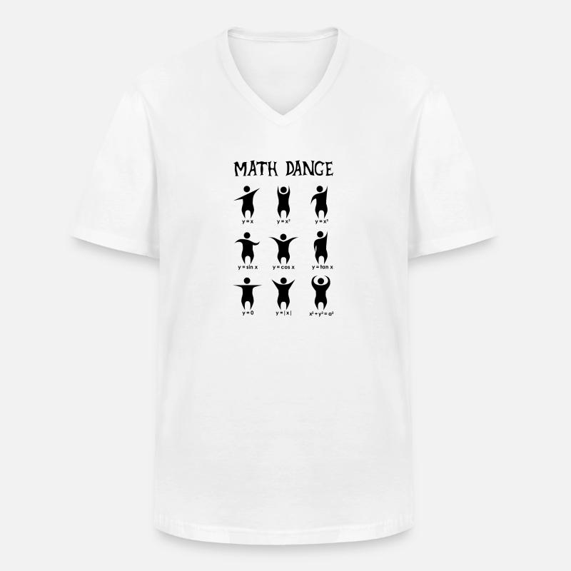 Math Dancing Funny - Men's V-Neck T-Shirt - white