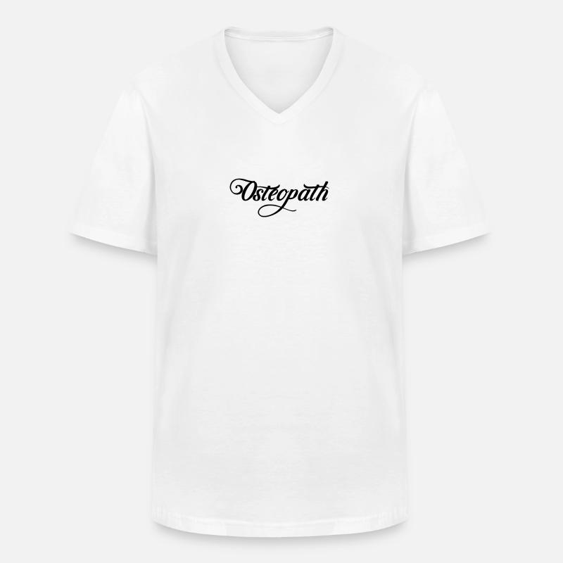 Osteopathin Osteopath Heilpraxis Osteopathie Team - Männer-T-Shirt mit V-Ausschnitt - Weiß