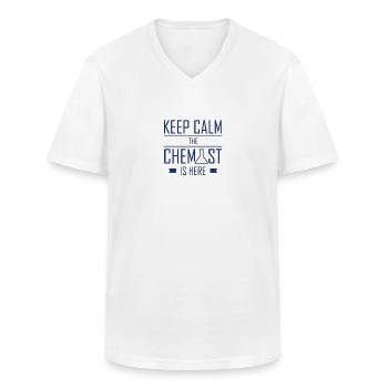 Chemistry chemist chemical chemist team - Men's V-Neck T-Shirt - white - Front - AI Model Male 185 light (185cm)