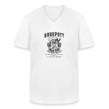 Ruhrpott - Auf Kohle geboren - Männer-T-Shirt mit V-Ausschnitt - Weiß - Vorne - AI Model Male 185 light (185cm)