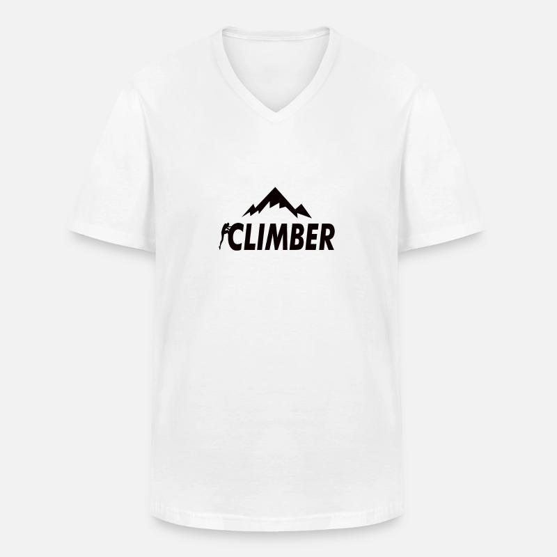 Klettern Geschenk - Männer-T-Shirt mit V-Ausschnitt - Weiß