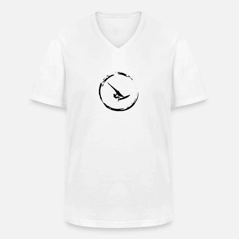 Windsurfer Windsurf Windsurf - Men's V-Neck T-Shirt - white