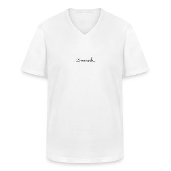 Herzmensch Herzensmensch Lieblingsfreundin Spruch - Männer-T-Shirt mit V-Ausschnitt - Weiß - Vorne - AI Model Male 185 light (185cm)