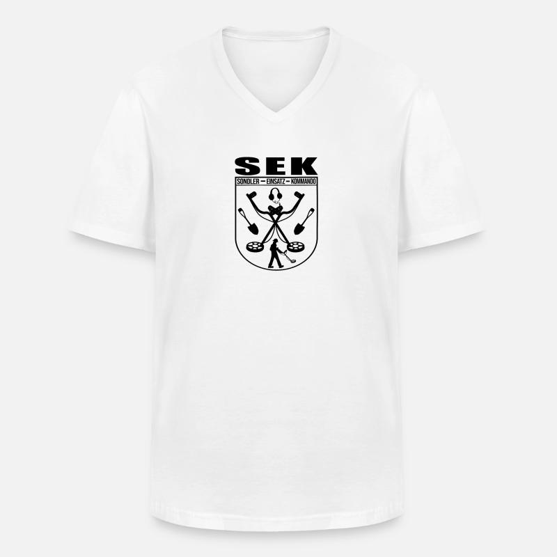 Sondengänger Sondler sondeln Sondengeher - Männer-T-Shirt mit V-Ausschnitt - Weiß