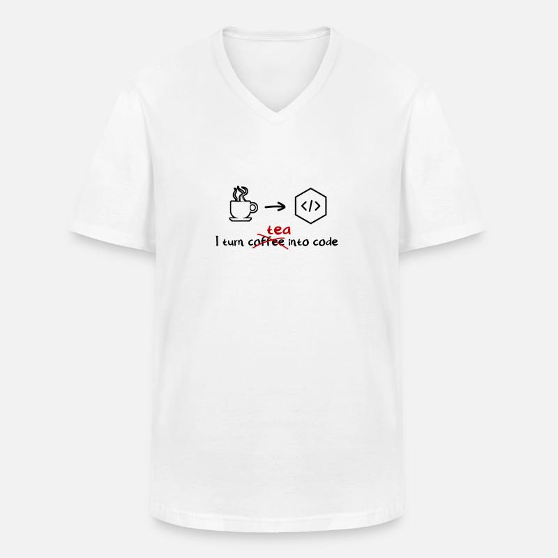 Tee Software Entwickler Engineer Programmer - Männer-T-Shirt mit V-Ausschnitt - Weiß