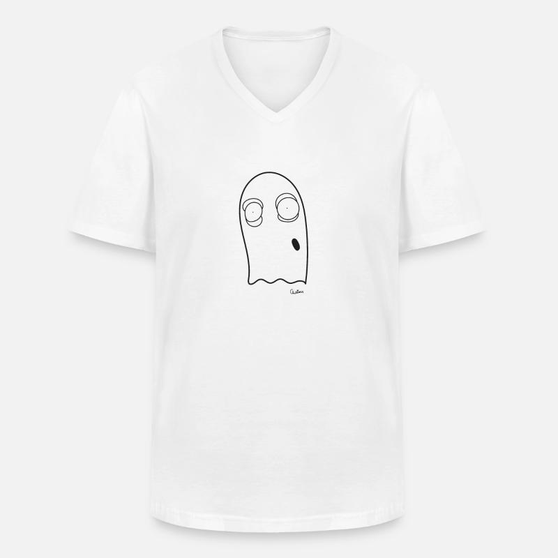 Chillions Geist - Männer-T-Shirt mit V-Ausschnitt - Weiß