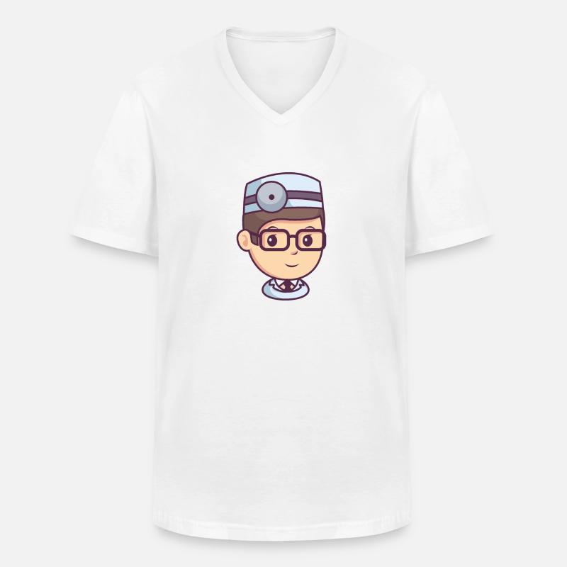 Ärzte - Männer-T-Shirt mit V-Ausschnitt - Weiß