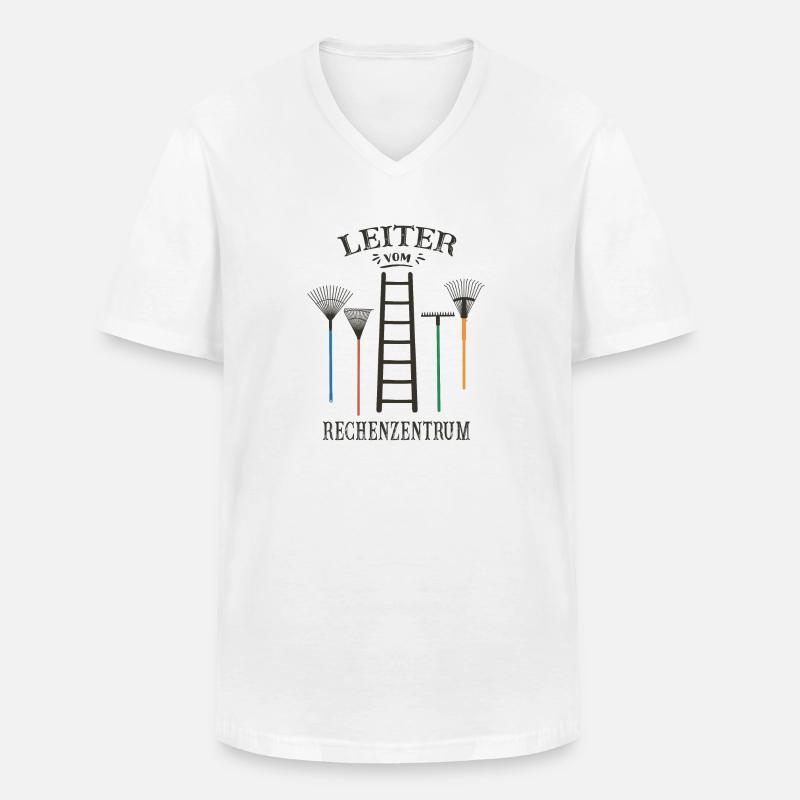Leiter vom Rechenzentrum - Männer-T-Shirt mit V-Ausschnitt - Weiß