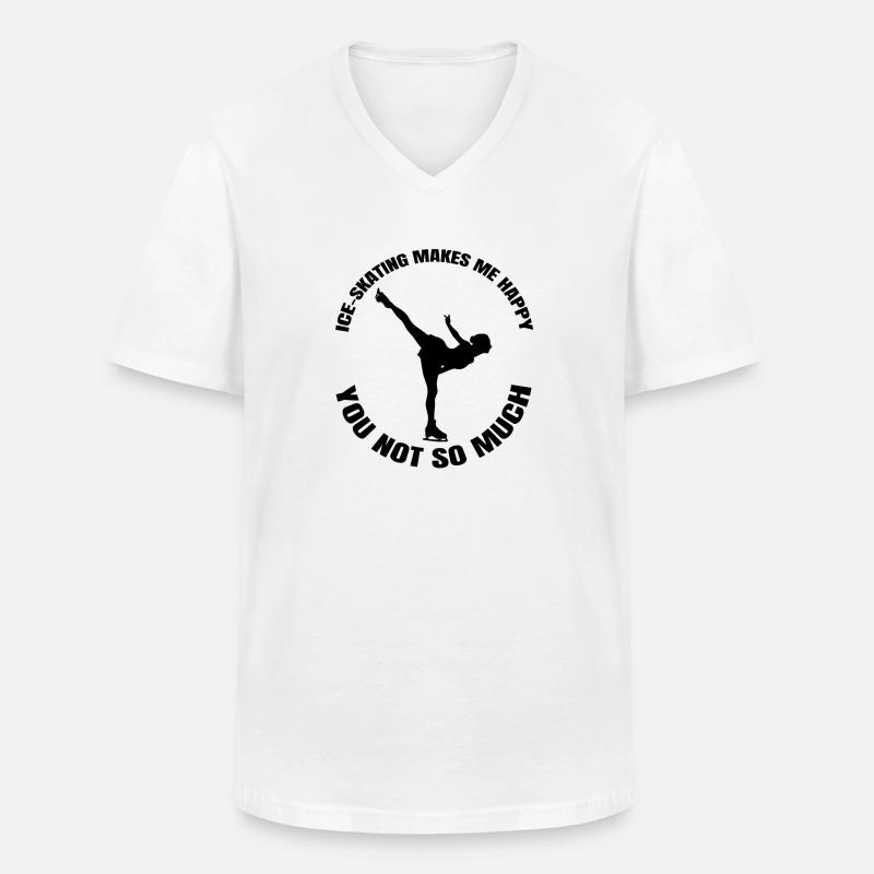 Eiskunstlauf Schlittschuh Eislauf Eiskunstlaufen - Männer-T-Shirt mit V-Ausschnitt - Weiß