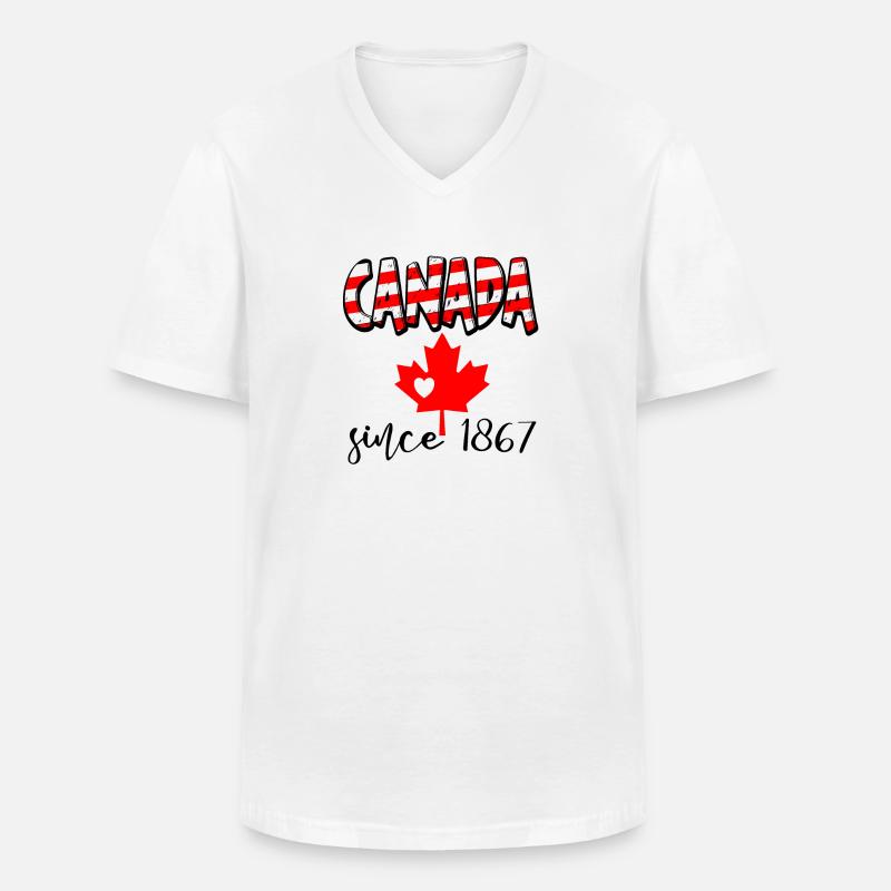 Kanada Canada Since 1867 - Männer-T-Shirt mit V-Ausschnitt - Weiß