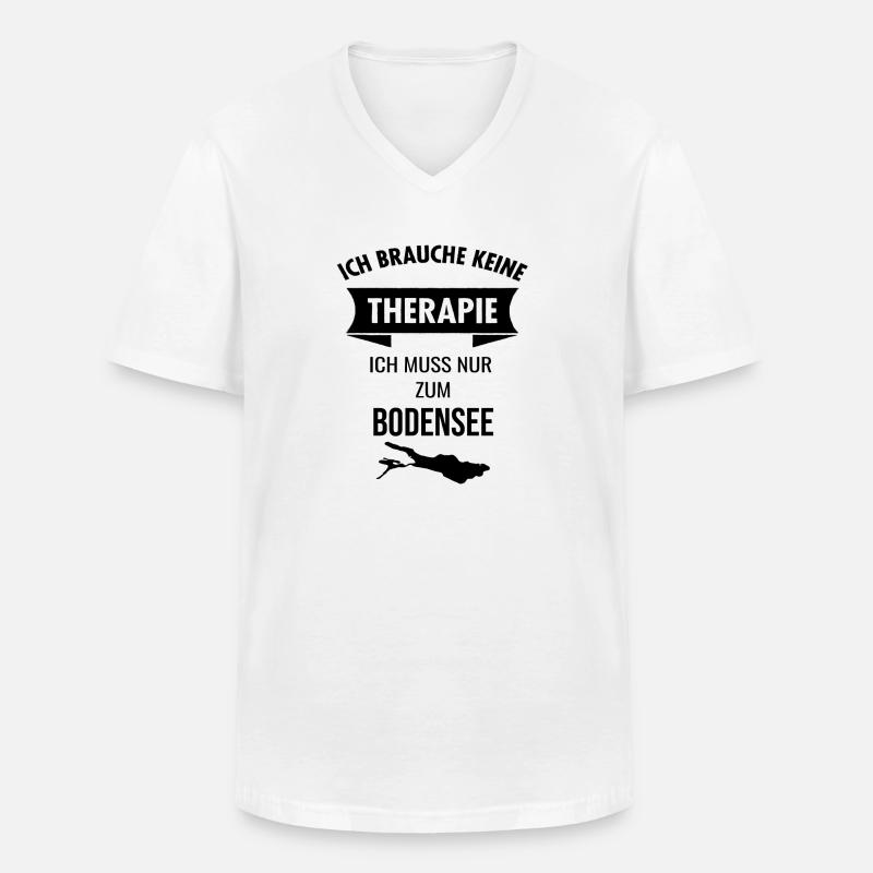 Bodensee Urlaub Bodenseeregion Idee - Männer-T-Shirt mit V-Ausschnitt - Weiß