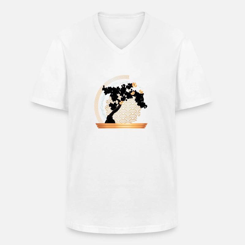 Baum - Männer-T-Shirt mit V-Ausschnitt - Weiß