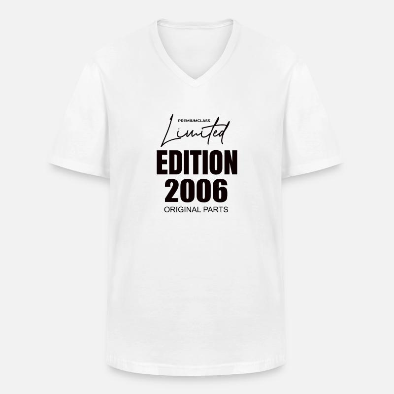 Limited Edition 2006 - Männer-T-Shirt mit V-Ausschnitt - Weiß