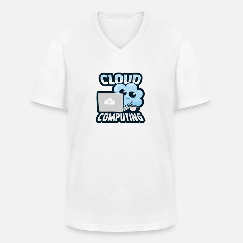Cloud Administrator Cloud Devops - Men's V-Neck T-Shirt - white
