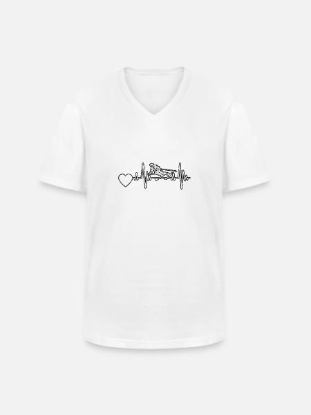 Skiërs Wintersport Kerst Skiën Ski - Klassiek mannen T-shirt met V-hals - wit